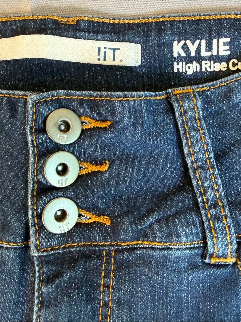 iT Jeans Kylie High Rise Skinny Women’s sz13 Dark Blue Stretch Wide Waist Jeans - Picture 5 of 11
